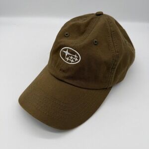Subaru Logo Baseball Cap Olive Brown Cotton Adjustable Dad Hat Embroidery